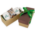 Two Mugs in a Gift Box with Trail Mix